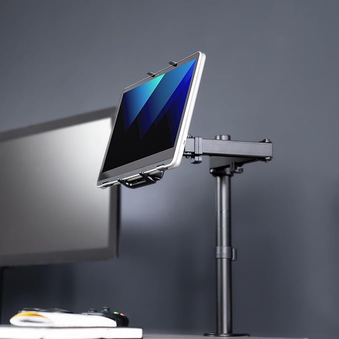 Soporte VIVO universal para tablet, montaje de escritorio, ajustable, negro miniatura 2
