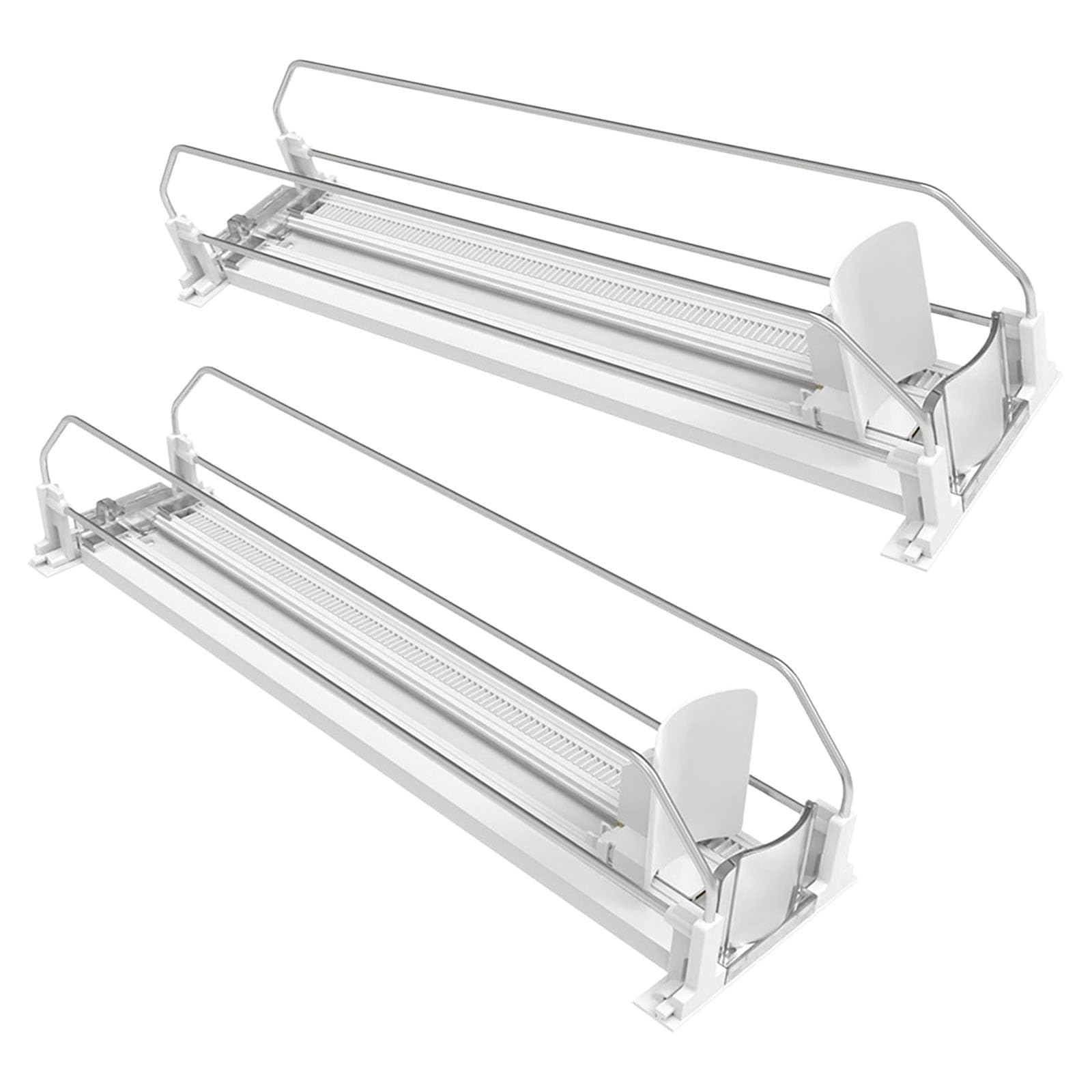 Shelf Pusher Track Organizer for Drink Displays, Automatic Front Feed Beverage Lane for Supermarket Shelf Displays Drink Pusher Lane Beverage Organizer Retail Display Track Front Feed Merchandiser Can