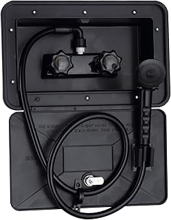 RV Exterior Shower Box Outdoor Camper Trailer Shower Kit with 2.5 GPM Showerhead, Shower