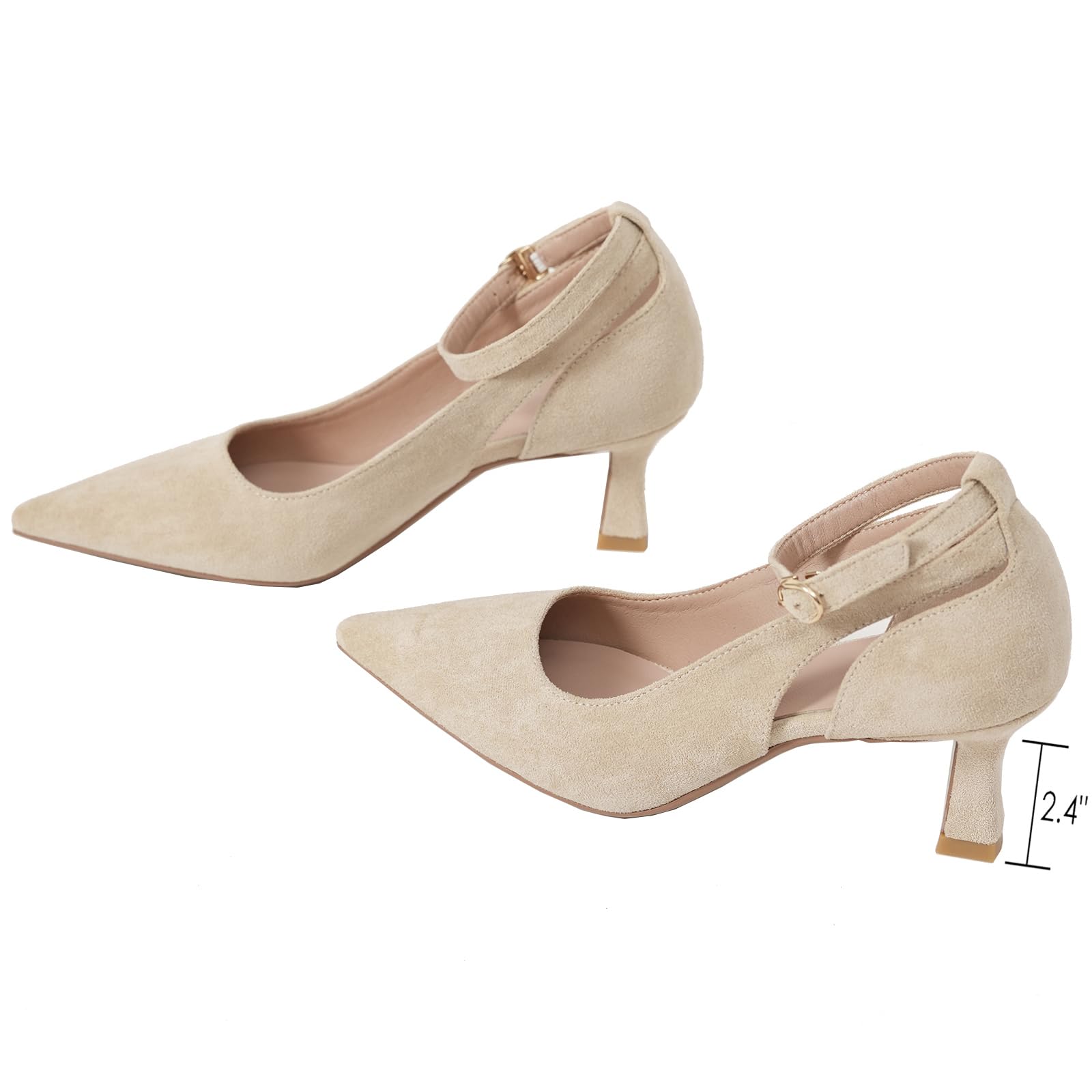 WUIWUIYU Femme Bout Pointu Aiguille Talon Moyenne Talon Escarpins Sexy Chaussures de Mariage Soirée Sandales
