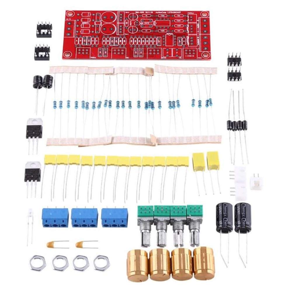 Taidacent NE5532 DIY HiFi Amplifier Board AC12V OP-AMP HiFi Preamplifier Bass Treble Balance Volume Tone EQ Control Board Kit