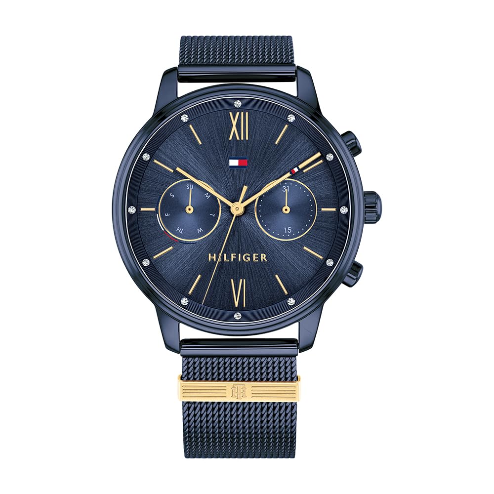 Tommy Hilfiger Tommy Hilfiger Analogue Multifunction Quartz Watch for Women with Stainless Steel Mesh Bracelet