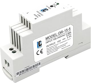 LCLCTC DC 5V Din Rail Slim Switching Power Supply 15W 2.4A(Input:100-240VAC,Output:5VDC,50/60HZ) Power Supply Adapter Transformer Switch Switching Converter