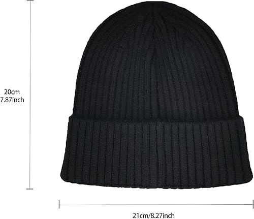 Miniatura 5 de Irzaki Gorro para hombre gorro de invierno para hombres y mujeres gorro de lana de punto con calavera para actividades al aire libre y uso diario