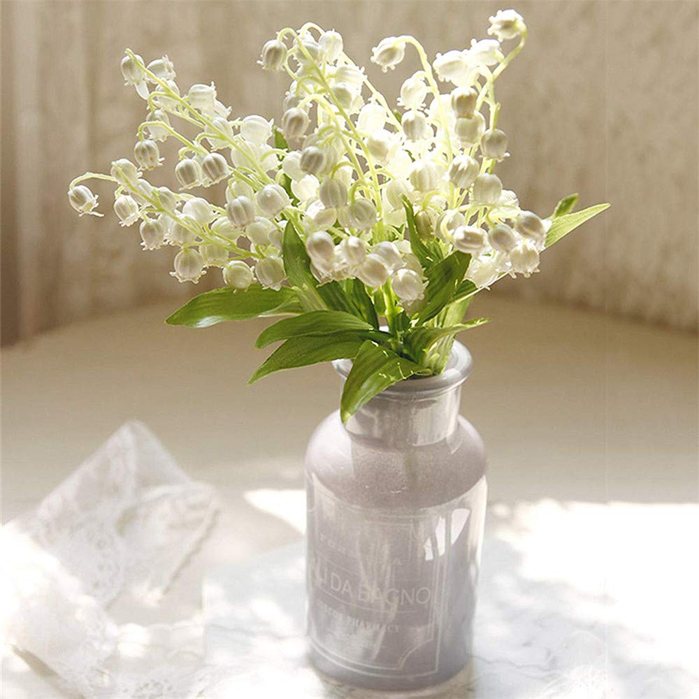 Fiore Artificiale Mini Artificiale Campana Fiore Orchidea Ramo Plastica Fiori Finti Piante Acquatiche Festa A Casa Decorazione di Cerimonia Nuziale Fiori Cinque Copie