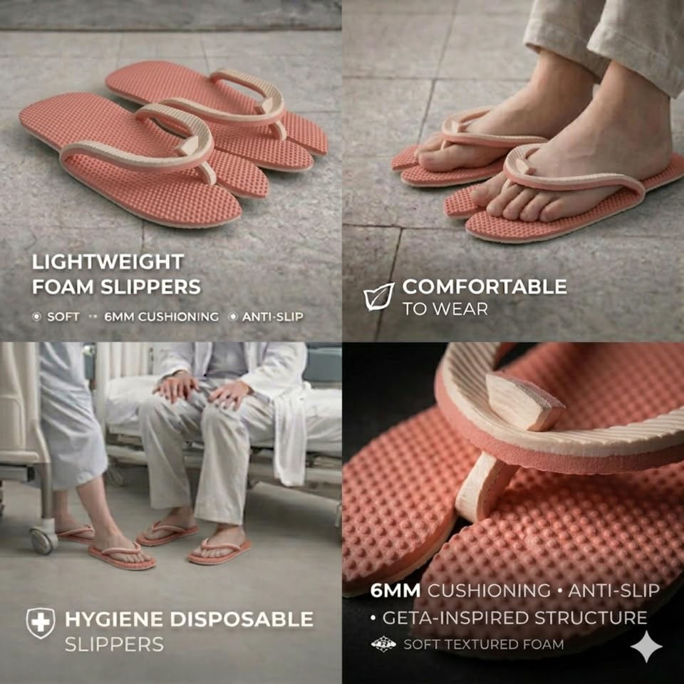 Image of CHITRA Spa and Hotel Free Size 5MM Sole Flip-flop (Orange)