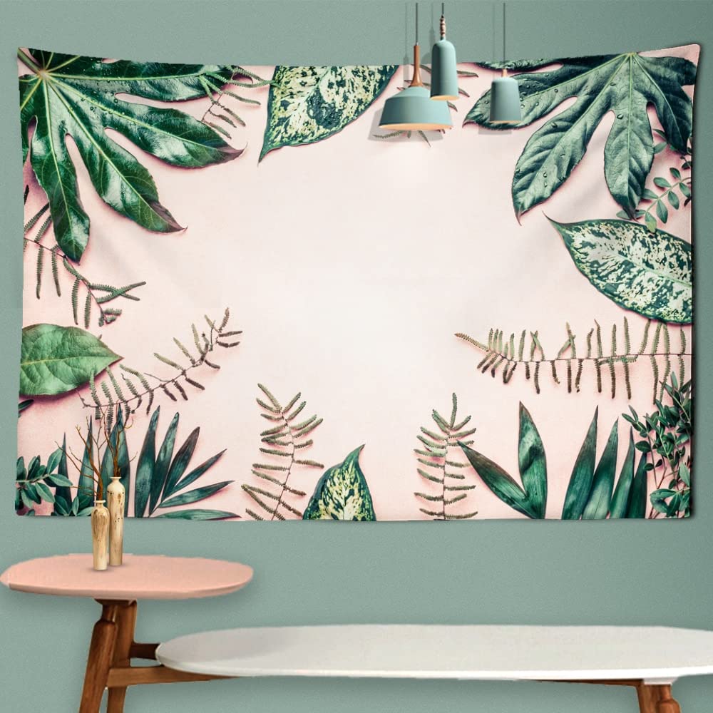 Arazzo di piante tropicali di dimensioni personalizzate da appendere alla parete Decorazioni per la casa semplici (W)230×(H)180CM