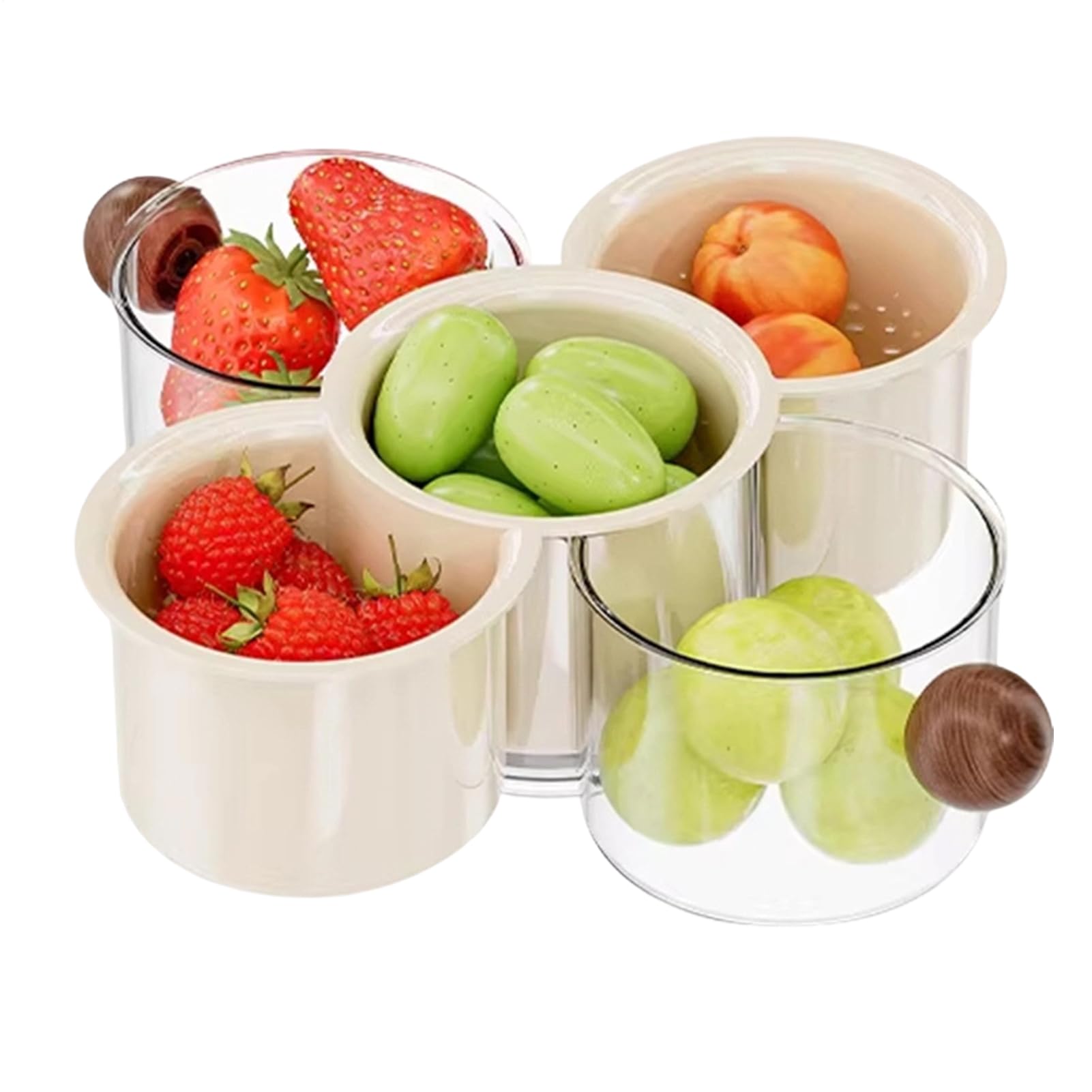 Plat de service pour pique-nique et buffet avec plateau à fruits rotatif