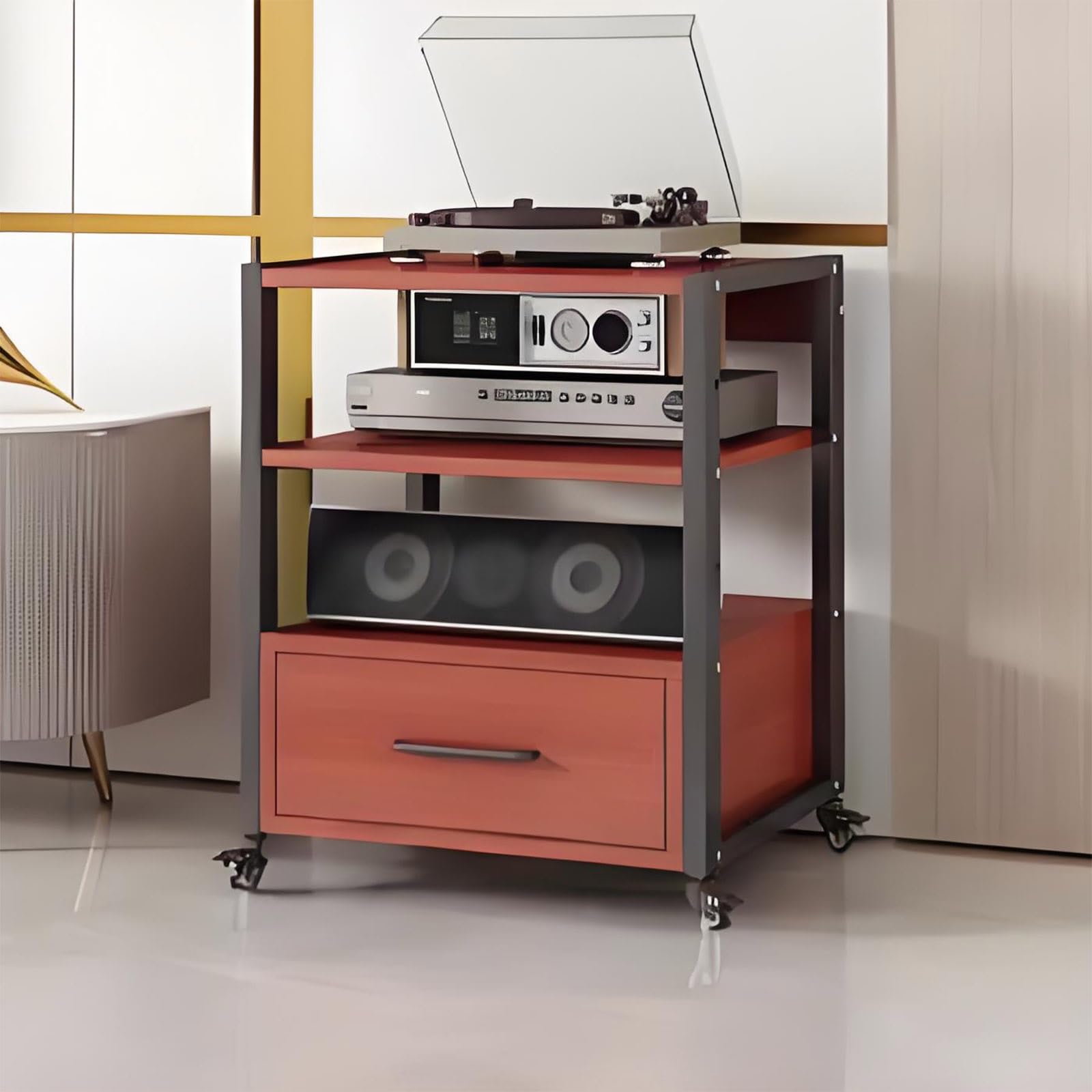 Étagères réglables et design compact : le meuble de rangement moderne marron idéal