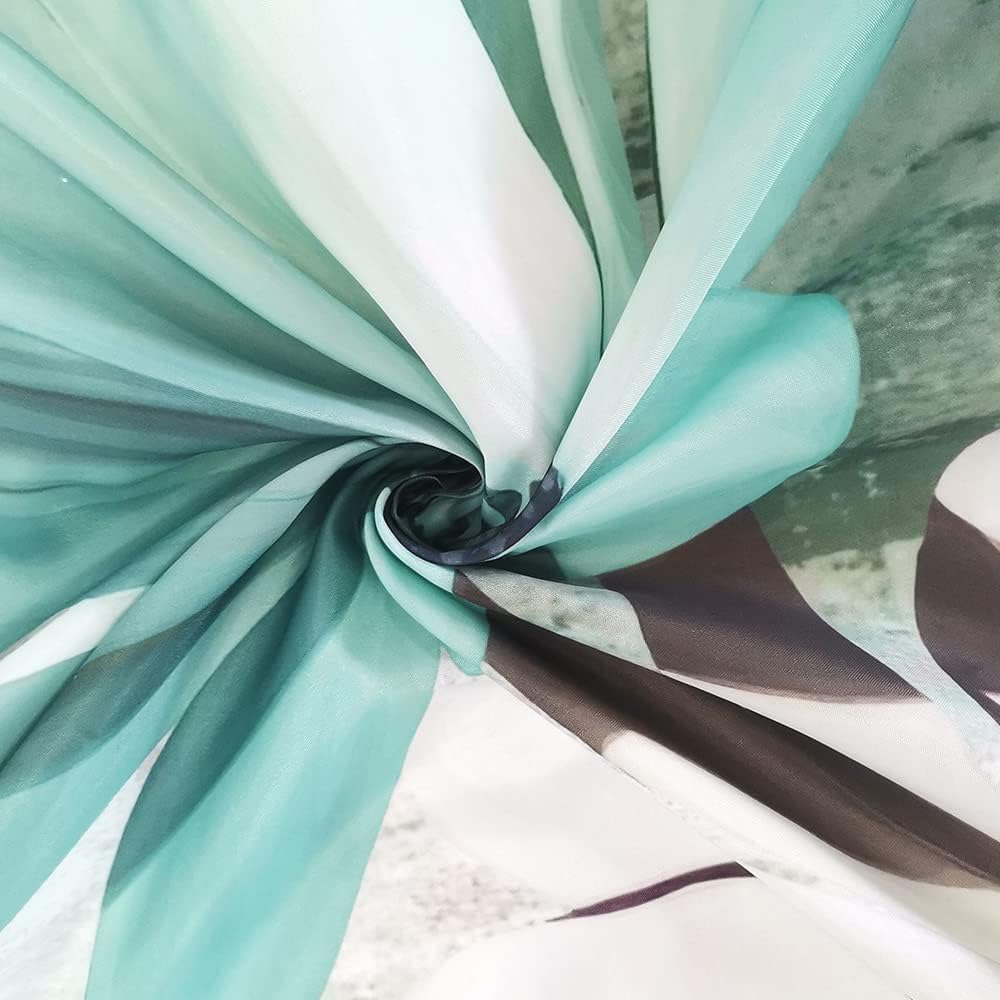 xinbai Flower Bird Shower Curtain, Washable 3D Printing Botanical Bath Curtains with Retro Flower Picture - Image 2