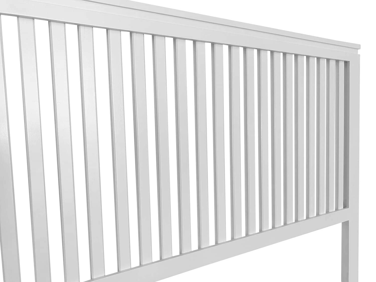cabecero Modelo daimiel para Cama de 105 Fabricado en Madera Maciza de Pino insigni con largueros Verticales Acabado en Blanco Satinado
