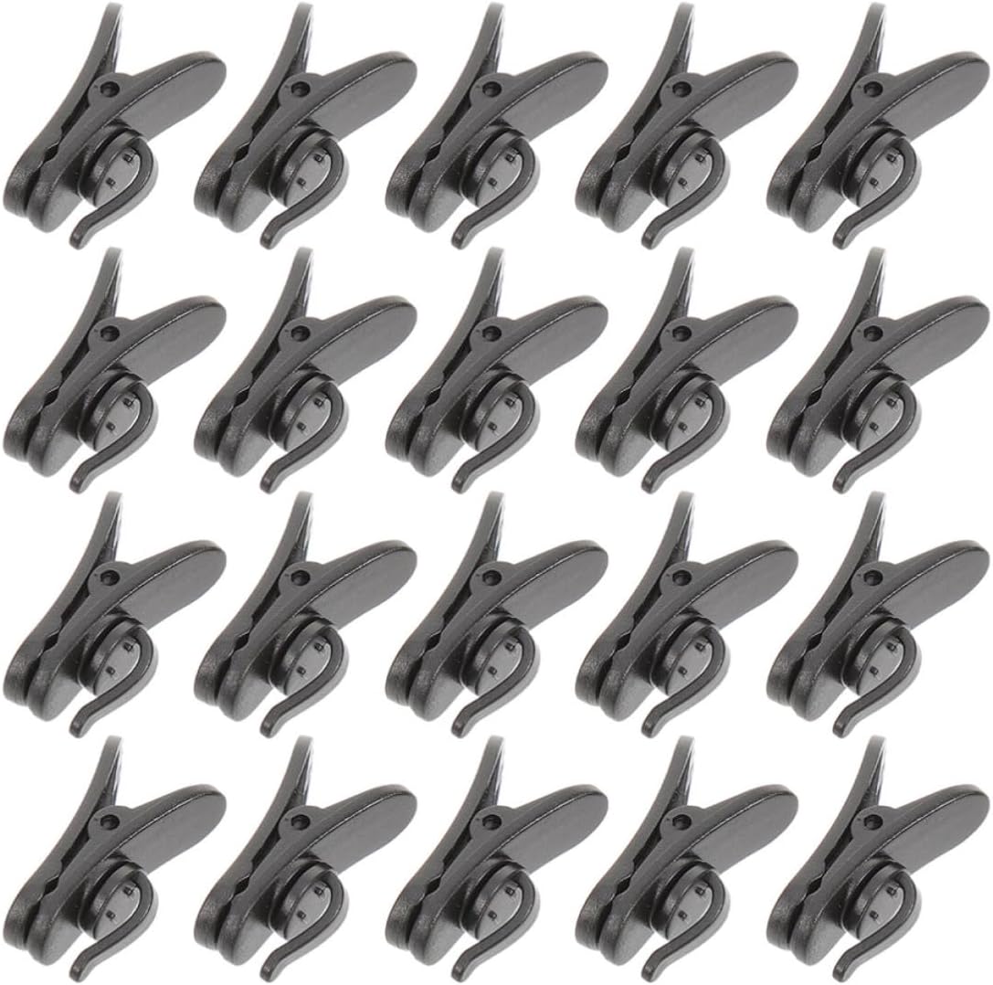 200pcs Rotatable Plastic Earphone Wire Clip for Lapel Microphones