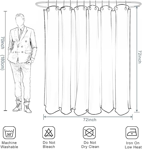 Miniatura 7 de Witzest Cortina de ducha con diseño de pavo y hojas de otoño de Acción de Gracias, calabaza, lindo animal, impermeable, accesorios de bañera, tela