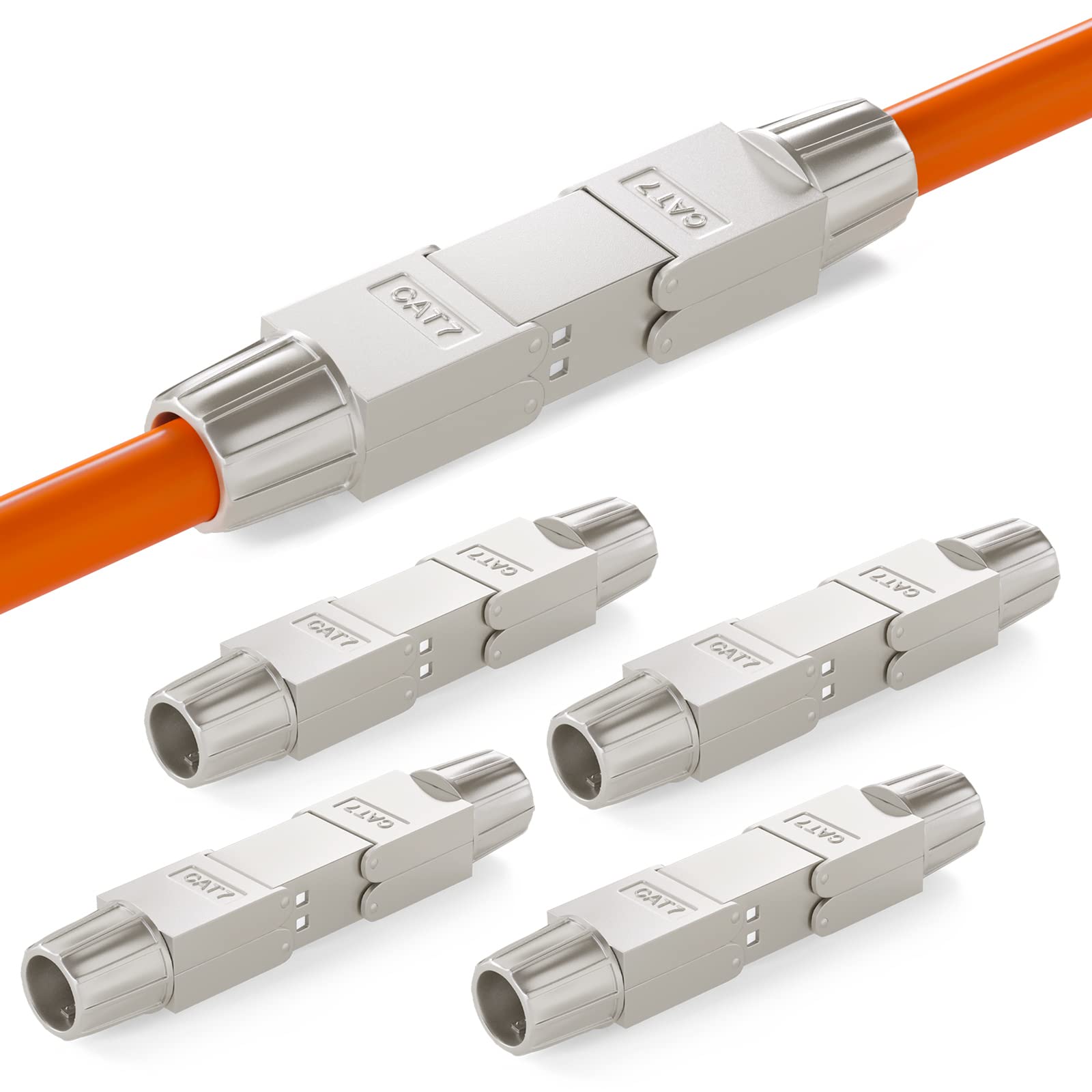 thumbnail: Hb-digital 10x CAT.7 RJ-45 Netwerkstekkers - Vergulde Contacten, Gereedschapvrije Installatie, Voor CAT8/7/6a Kabels