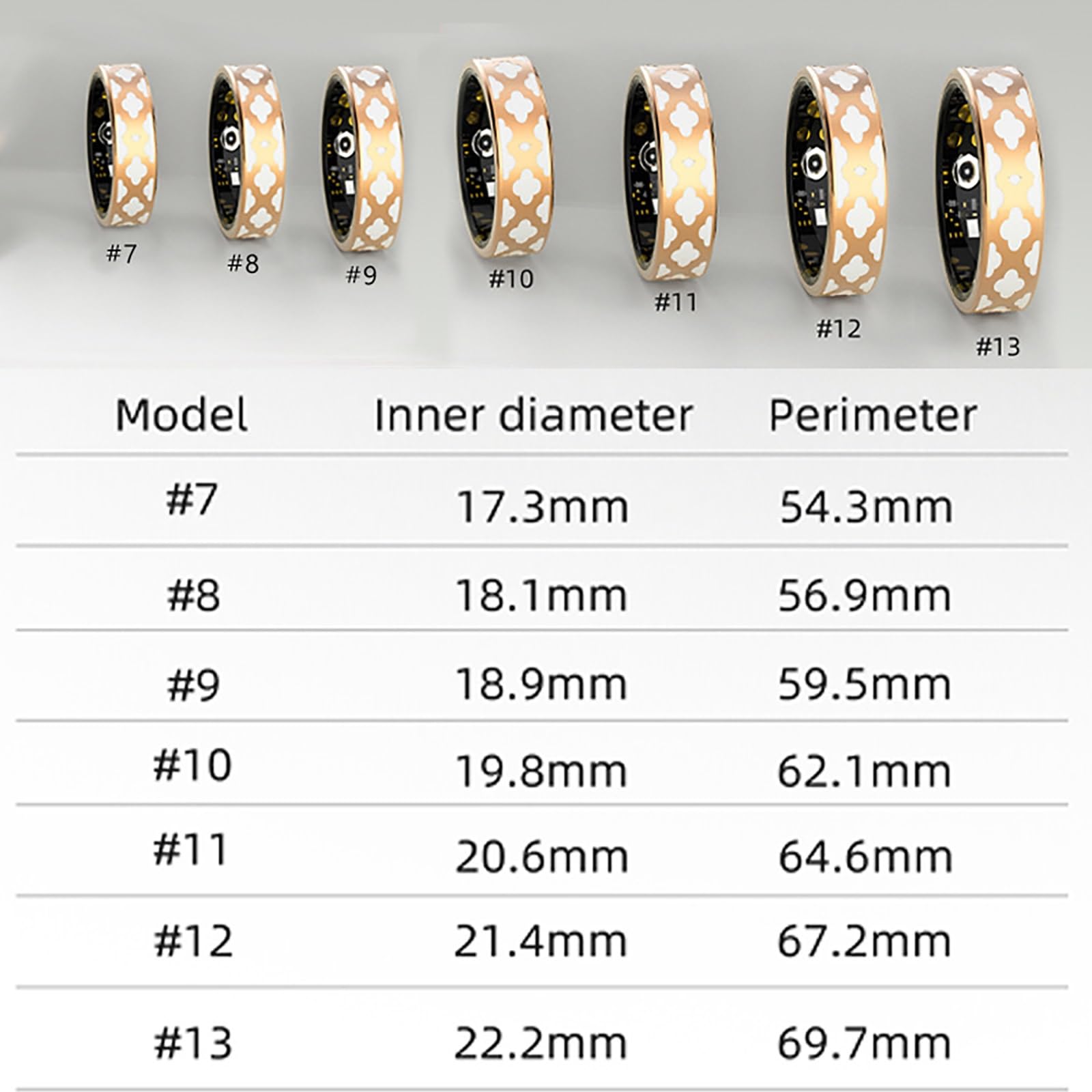 Activity Health Ring, Fitness Sleep Tracker, Tecnologia avanzata dei sensori, Anello Intelligente in Smalto for attività Sportive all'aperto(Gold,#10)