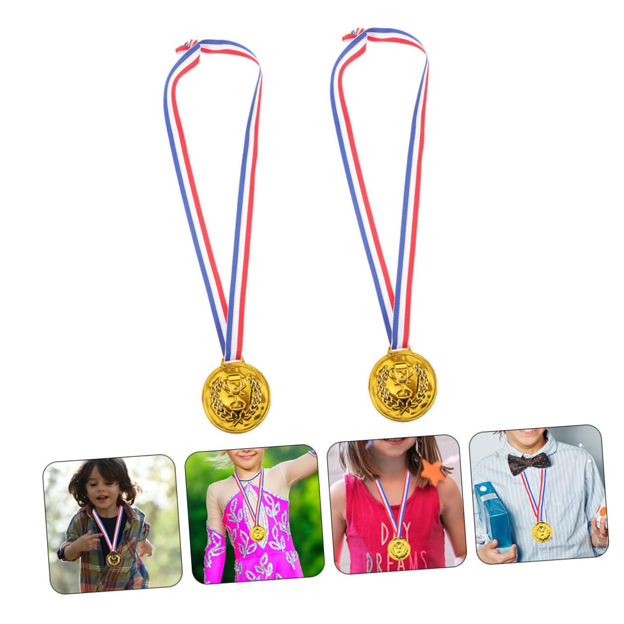 Toyvian Medallas Doradas de Primer Puesto para Competición, 50 Piezas