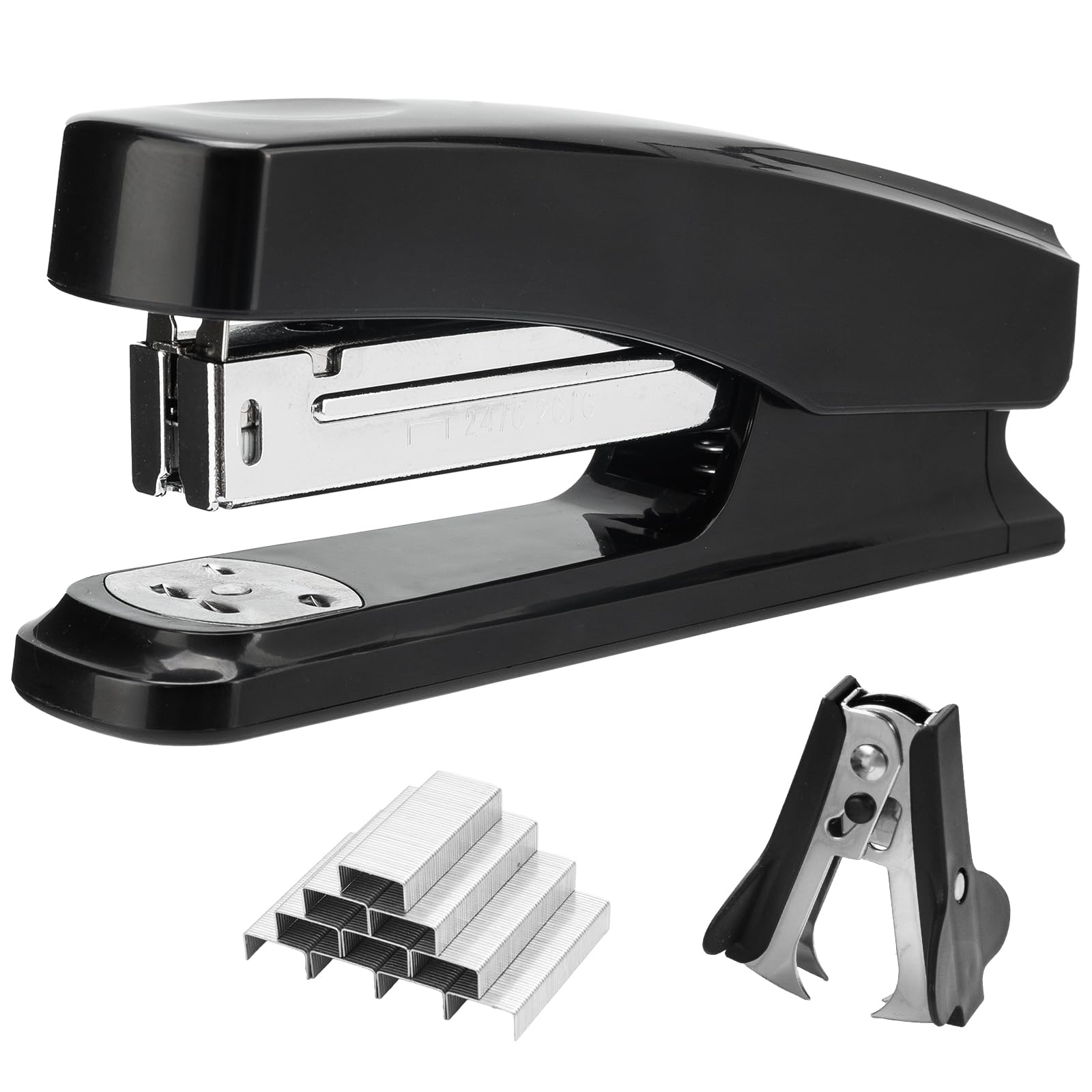 M&G Desktop Stapler with 100 Staples and Remover, 25 Sheet Capacity, Two Binding Modes, Basic Stapler for Office School Home, Black
