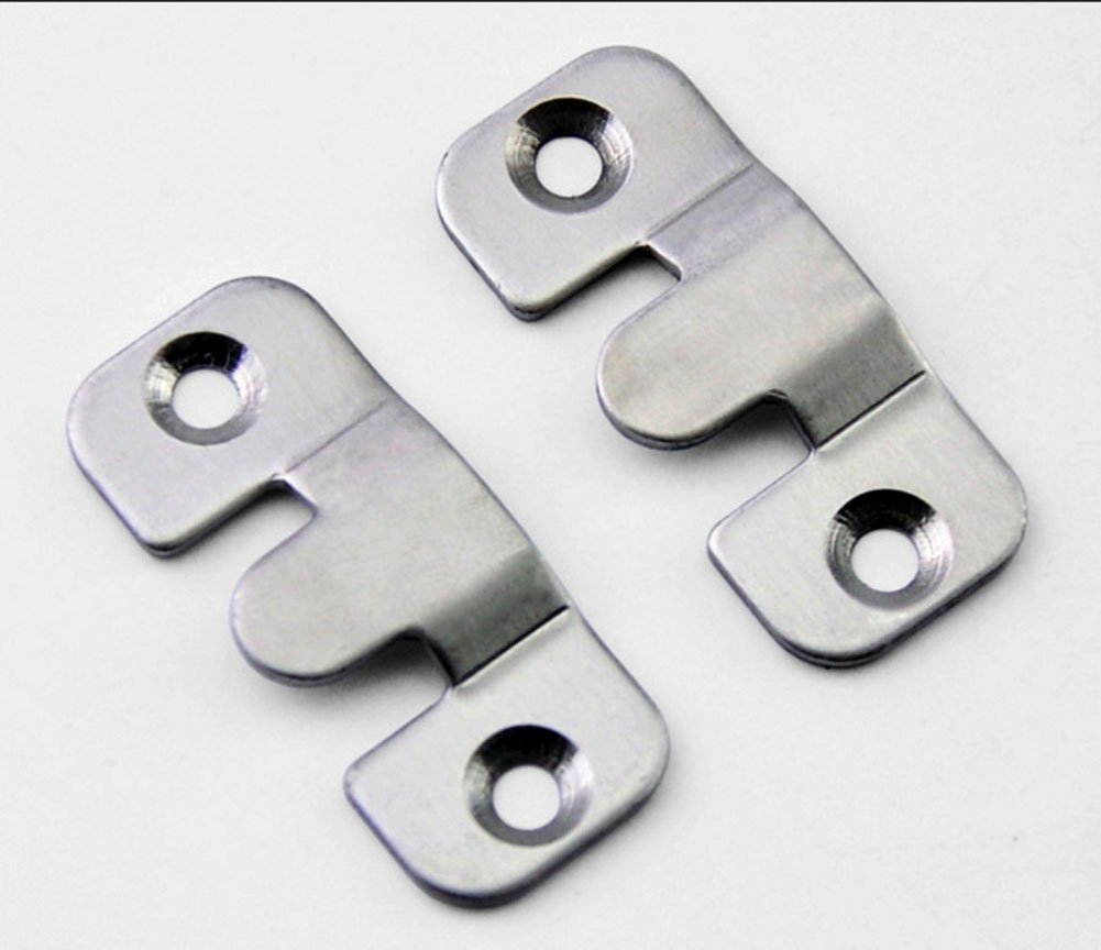 Hyever 10 Pairs Sectional Sofa Furniture Connector Stainless Steel Photo Frame Bracket 1.69 × 0.74 × 0.08 Inch