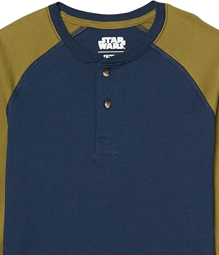 Miniatura 2 de Tienda Essentials Disney Marvel Star Wars Camisetas Henley de manga larga para niños y niños pequeños, paquete de 2