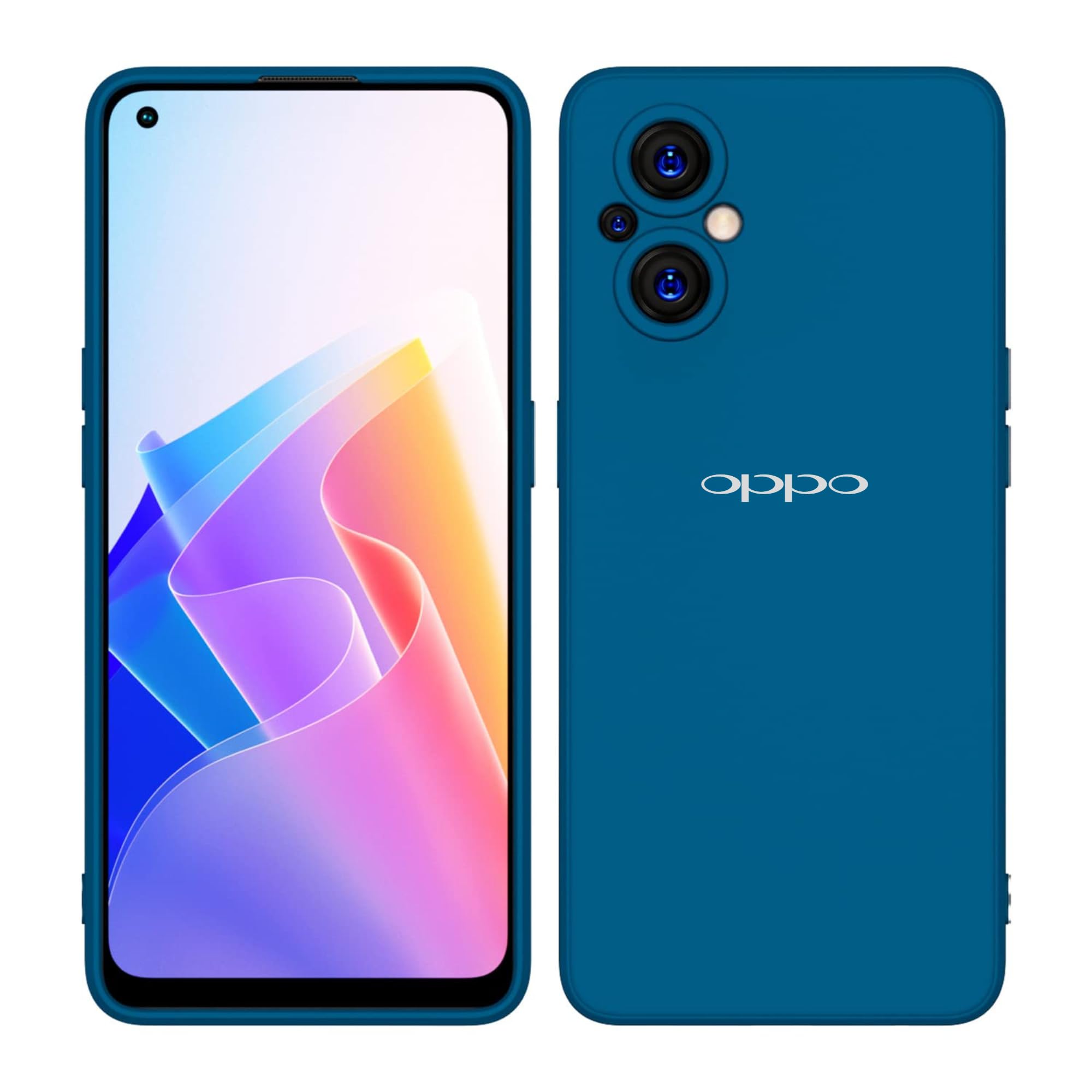 Cosmos Joy Back Cover Matte Lens Protective Shockproof Flexible Back Cover for Oppo F21 Pro 5G Slim Silicone Case (Blue) (B0CXJ7DKT3) Amazon Price History, Amazon Price Tracker