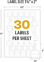 Vista 7 de Avery Etiquetas para cables, etiquetas autoadhesivas estilo T, 1.25 x 2 pulgadas, resistentes al desgarro, compatibles con láserinyección de tinta