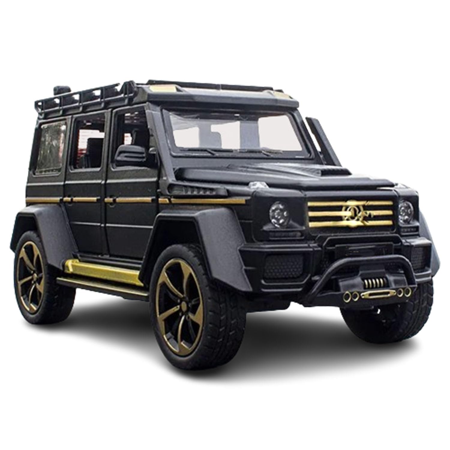 VARIYA ENTERPRISE® 1:32 Mercedes Brabus G500 Toy Car Metal Pull Back Diecast Car with Openable Door and Sound Light, Gifts Toys for Kids【 Black 】