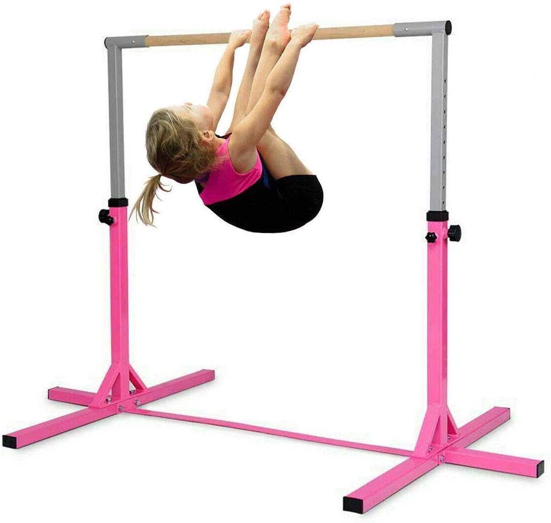 Saio Gymnastics High Bar Training Equipment Uneven Bar Hardwood Home Sporting Kids