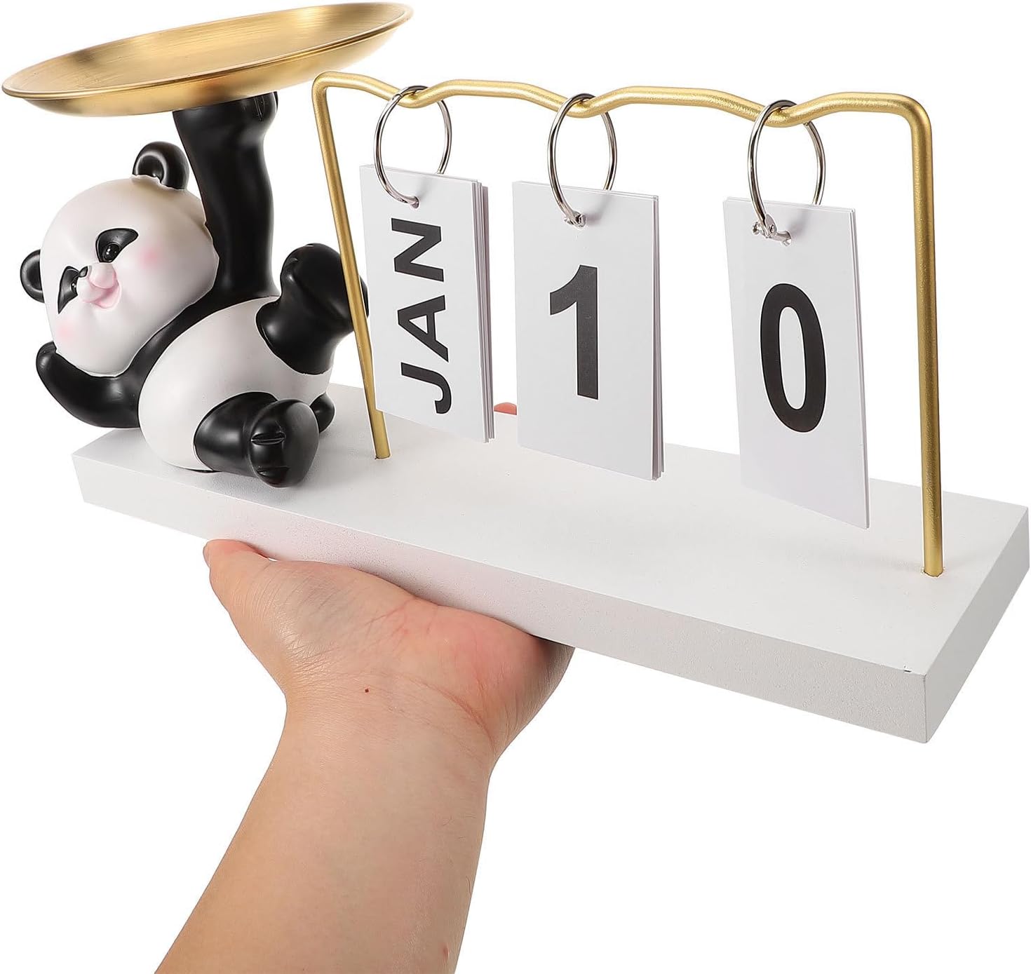 Panda Calendar Decorative Trinket Tray for Entryway Desk Storage image 4