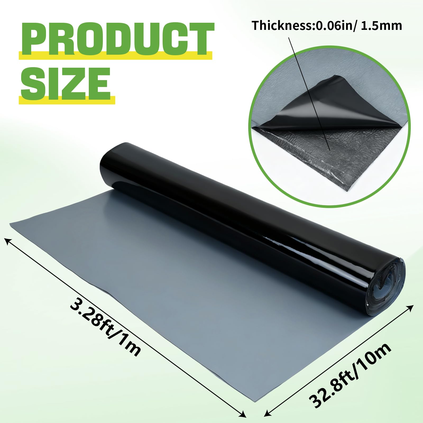 Rollo de sellado impermeable autoadhesivo de 39 pulgadas x 32.8 pies, para techos de metal, tejas de techo de casa y porche, color negro
