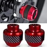 2Pcs Universal Frame Sliders Falling Protection Wheel Crash Protector for Motorcycles Motorbikes Moped Scooters(RED)