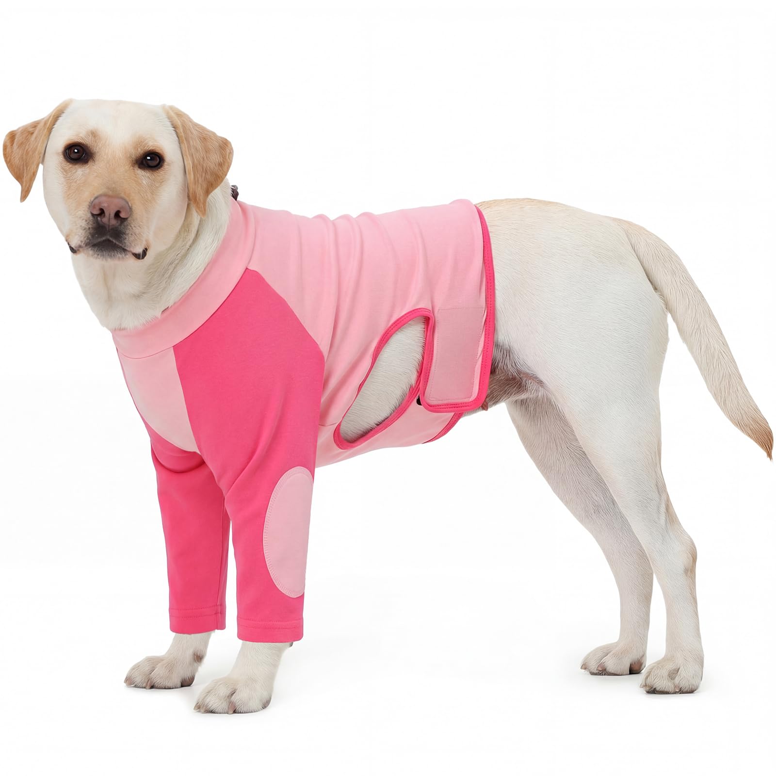 Kuoser Dog Leg Wound Protector Bodysuit after Surgery Anti-LickοΌ Pink 3XL