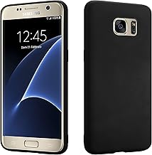 HSP Matt Schwarze Hülle kompatibel mit Samsung Galaxy S7 | Premium TPU Silikon Case | Kratzfest Stoßfest | Matte Oberfläche | Passgenaue, weiche, Ultra dünne Schutzhülle