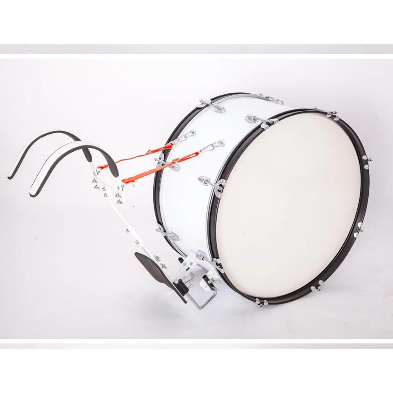 JISADER Imbracatura per tracolla per grancassa, imbracatura per rullante per banda musicale in lega di alluminio, cintura per strumenti a percussione, Orangina
