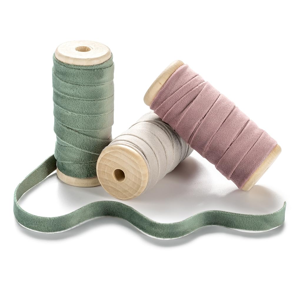 SHTGOI Nastro di velluto da 10 metri/rotolo di velluto decorativo su un lato, larghezza 15 mm, nastro di velluto per regali, confezioni regalo, matrimonio, decorazione fai da te, caffè