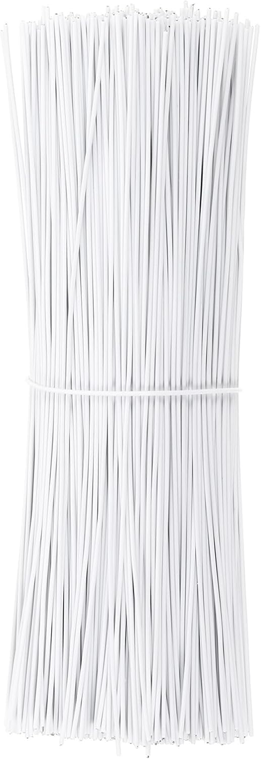 PATIKIL Plastic Twist Ties, 1000 Pcs 6 Inch Reusable Cable Ties, 0.04 Inch Wide Bag Coated Ties for Household and Office Use, White