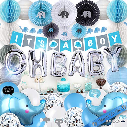 Baby Shower Decorations (Blue Elephant)