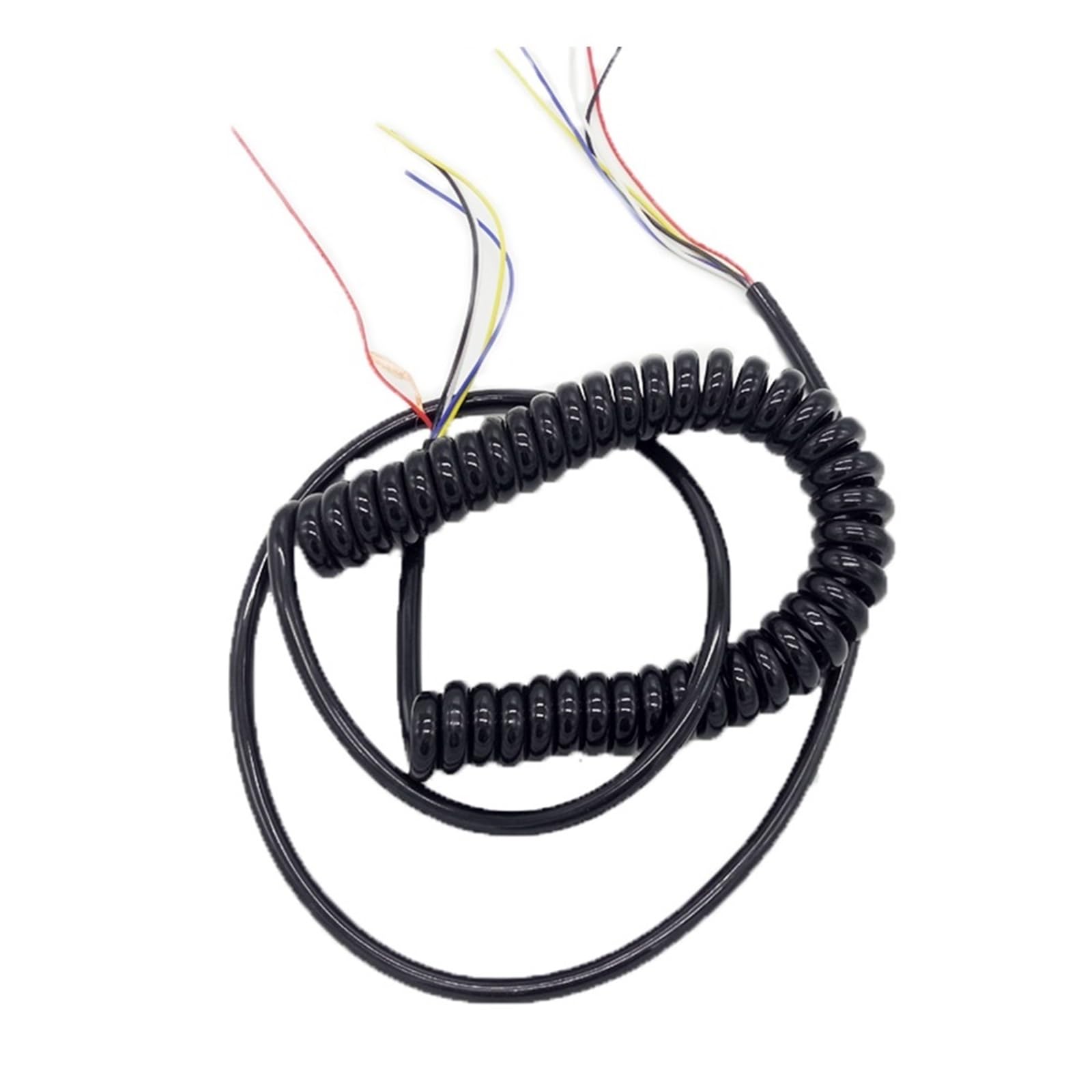 Cavi a Molla per telefoni, Cavo a Spirale Ondulato a 2 conduttori, 0,7 mm Quadrati,5 Metri, Diametro Interno 6, Tubo Flessibile a | Line length 5 meter