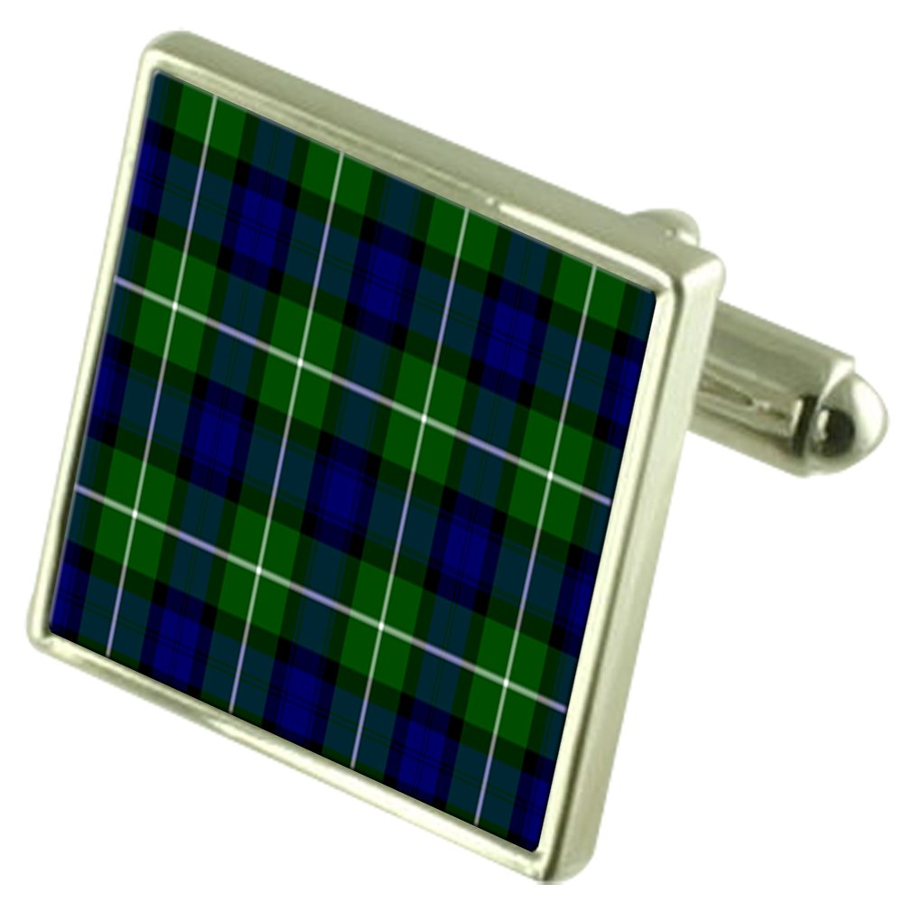 Select Gifts Men's Silver Cufflinks Tartan Clan Lamont