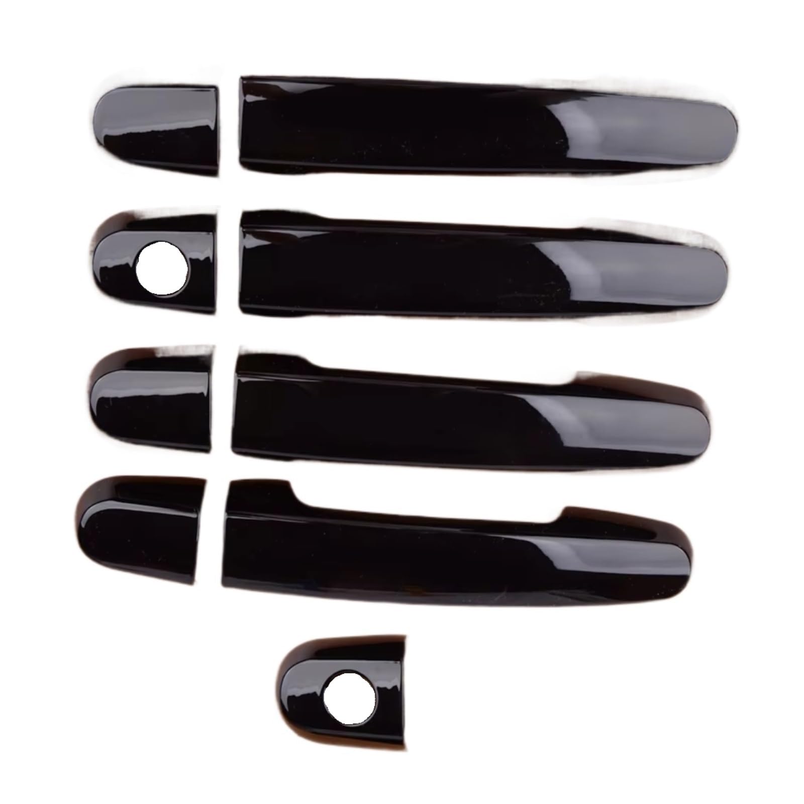 Jjrfvbgt One Color Door Handle Trim Compatible With Toyota For Yaris Hatchback 2007 2008 2009 2010 2011 Abs Black Trim Kit Car Exterior Door Handle Housing