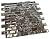 Dark Red Broken Glass & Brown Granite Mosaic Wall Tile for Bathroom Shower, Kitchen Backsplashes