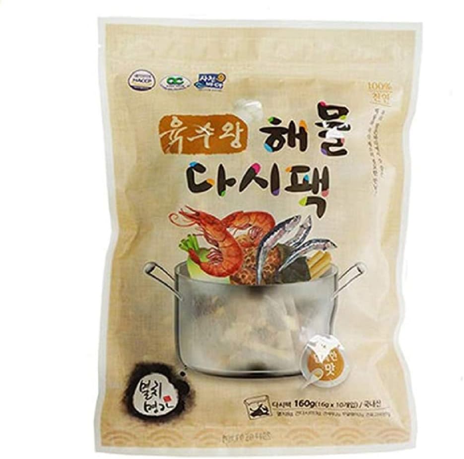 [Dashi Pack]Dried Mix Seafood and Anchovy Pack Made in Korea (16gX 10 Bags)