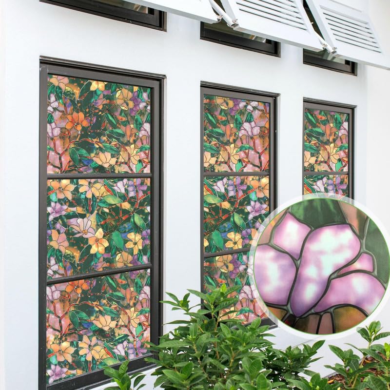 Image of WOO Home Frosted Glass Window Film & Stickers (24 X 200 INCH) Privacy Window Cover for Home & Office - Easy Apply, UV Protection, Removable Decorative Film (F2 Frosted Film | 2 X 17 SQFT)