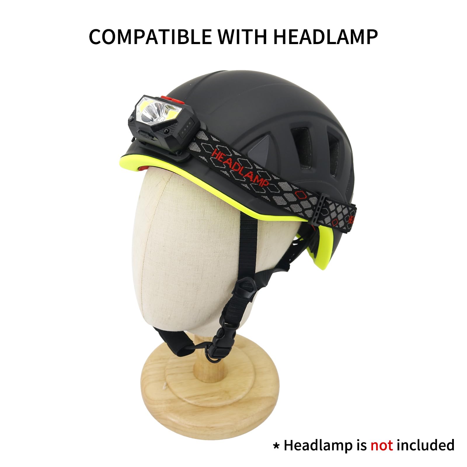 NewDoar Climbing Helmet EN 12492 Certified Half Dome Helmet Ultralight Design with 11 Ventilation Ports & Headlamp Clips for Rock/Ice Climbing, Caving, Rescue Adjustable 57-62cm (Men/Women)