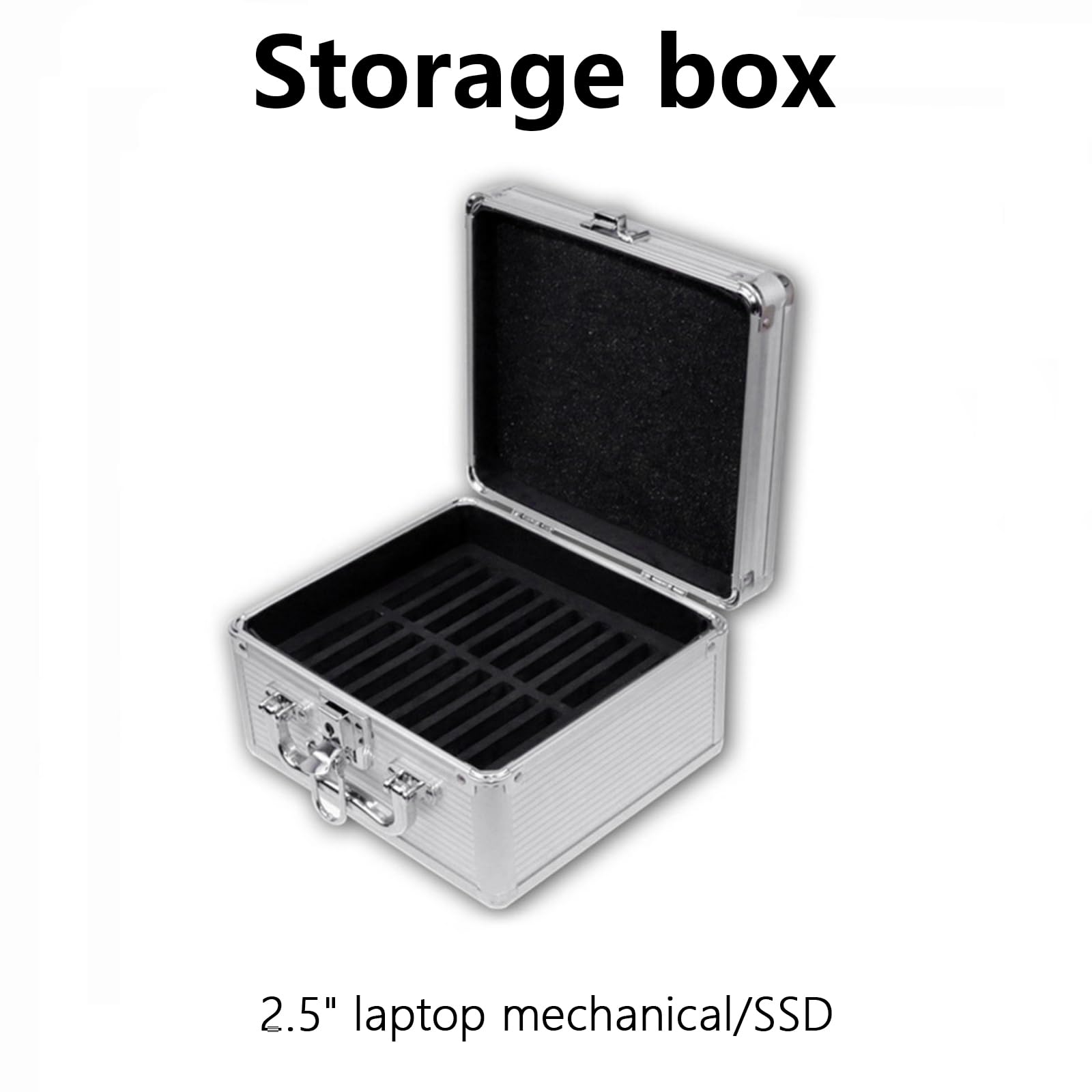 Alluminio 2.5 "Hard Drive Caso di Stoccaggio Con Interno Spugna E Per Notebook HDD Antiurto Supporto di Immagazzinaggio