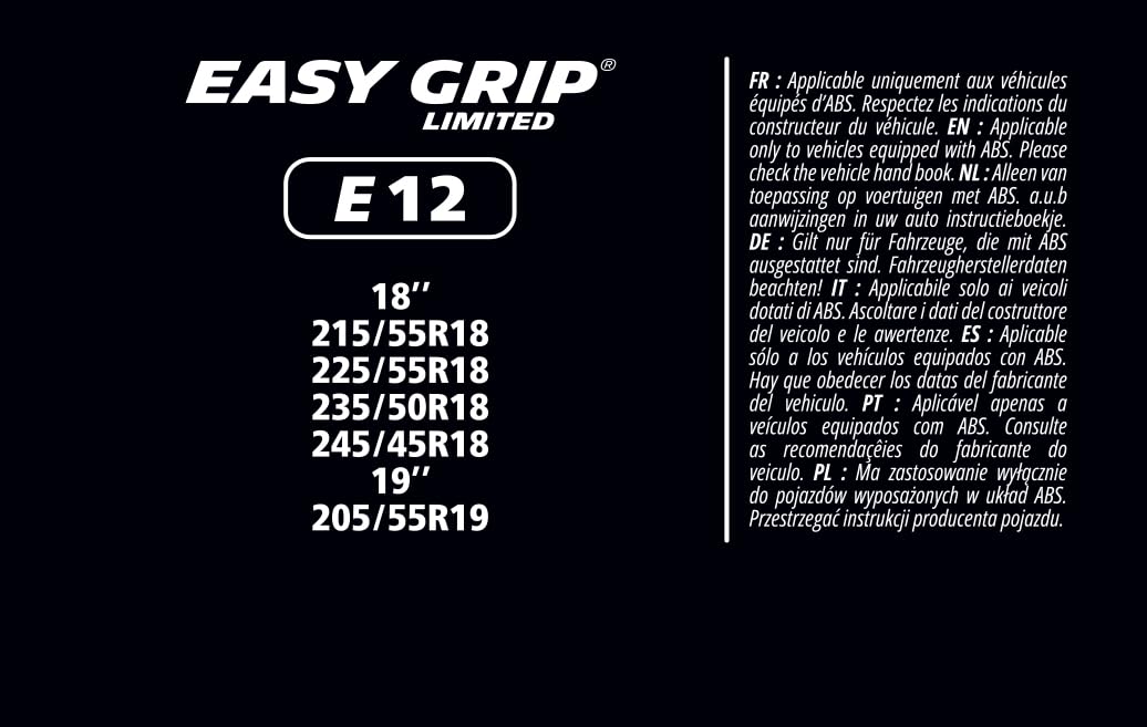 MICHELIN EASY GRIP Limited Kompozytowe łańcuchy śniegowe E12, trwałe i szybkie mocowanie