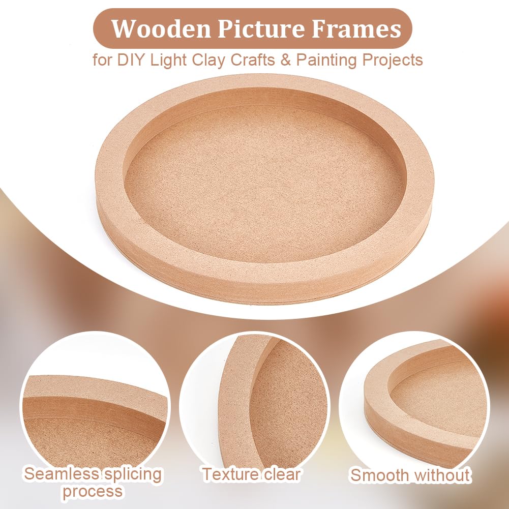 3 Stks Houten Canvas Boards Ronde Houten Schilderen Boards Onafgewerkte Houten Verf Gieten Paneelplaten Voor Schilderen Ambachten 57 78 96 Diameter