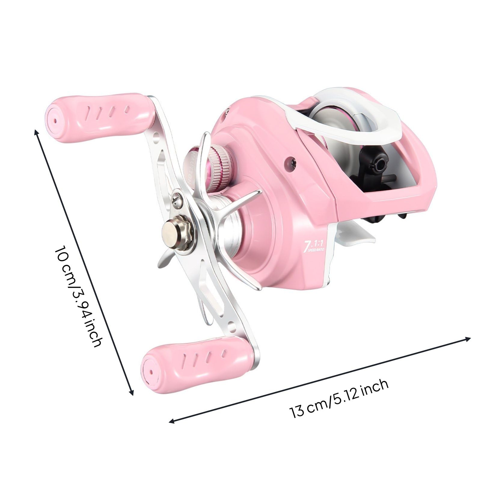Sharplace Carrete de Pesca Electrónico con Gestión Digital de Lanzado Freno Antienredos Diseño Ergonómico del Mango y Cuerpo Robusto de Nailon para Pesca