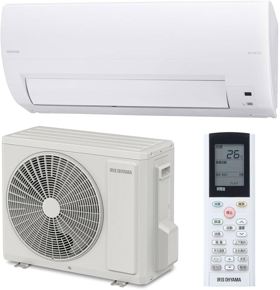 IRIS OHYAMA ルームエアコンセット Amazon.co.jp: 【工事無し】アイリスオーヤマ フィルター自動清掃機能