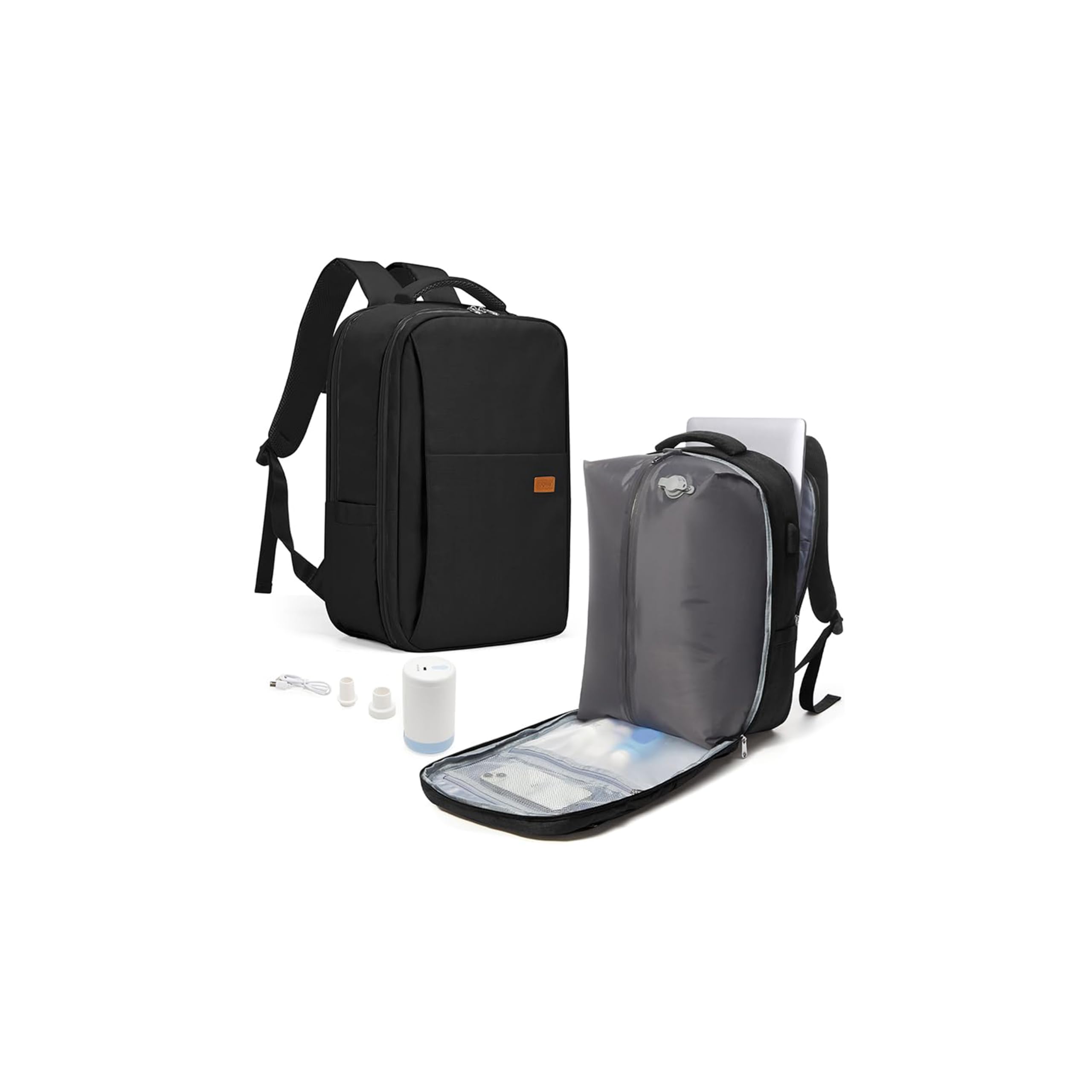 SZLX Zaino Ryanair 40x30x20 Sottovuoto con Pompa Zaino Ryanair 40x20x25 Donna Zaino da Viaggio Wizzair Bagaglio a Mano Uomo per Laptop da 14 Pollici Borse da Cabina 45x36x20 Easyjet con Porta Scarpe