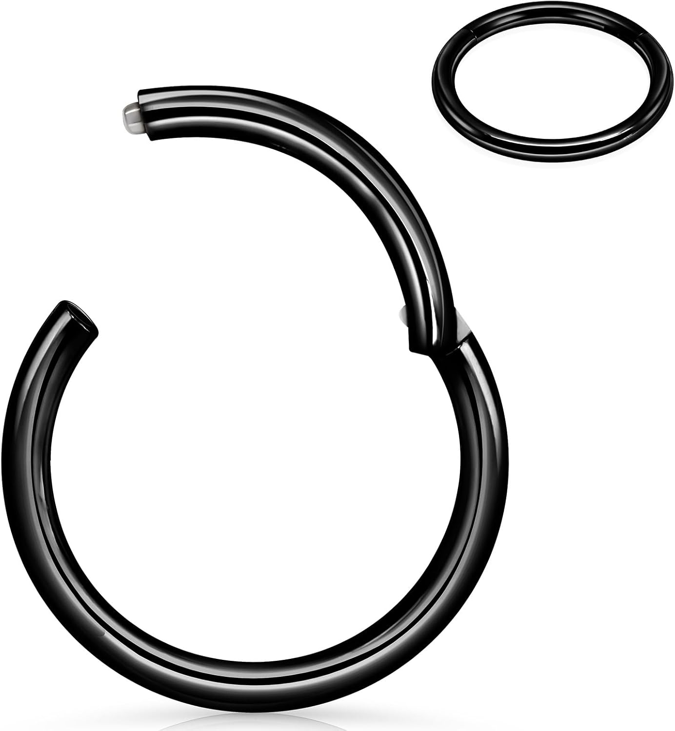 9mm 6mm 20g Nose Ring 316l Surgical Steel Hinged Nose Rings Hoop